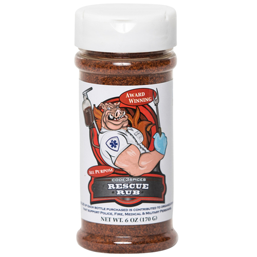 Code 3 Spices RR6 BBQ Seasoning Rescue Rub All Purpose 6 oz