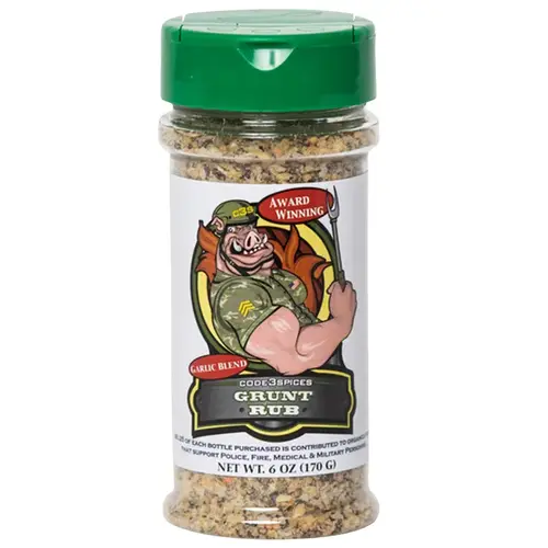 Code 3 Spices GR6 BBQ Seasoning Grunt Rub Garlic Blend 6 oz