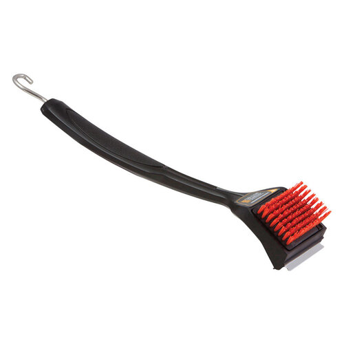 Char-Broil 8666894 Grill Brush Safer Nylon/Stainless Steel Black/Red Black/Red