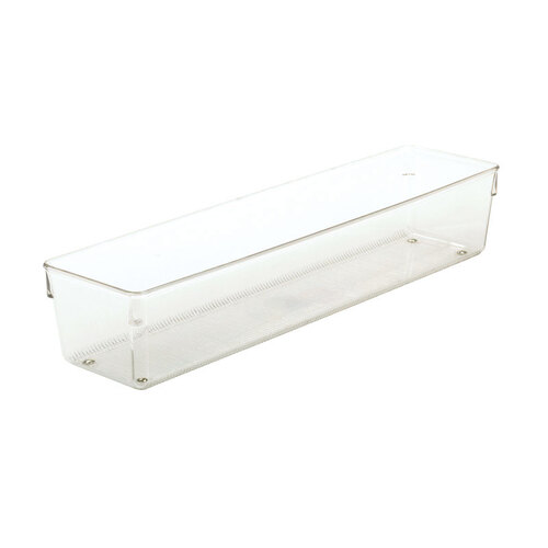 iDesign 53030 Drawer Organizer Linus 4" H X 3" W X 16" D Plastic Clear