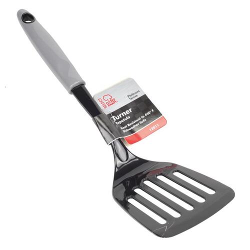 Chef Craft 12011 Slotted Turner Black/Gray Nylon Polished