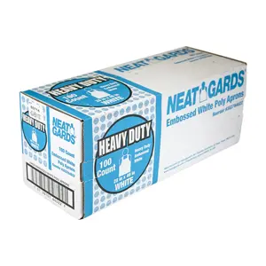 NEATGARDS 303764022 APRON POLY EMBOSSED WHITE HEAVY DUTY