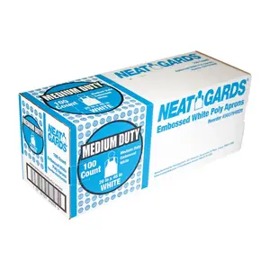 NEATGARDS 303764020 APRON POLY EMBOSSED WHITE MEDIUM DUTY