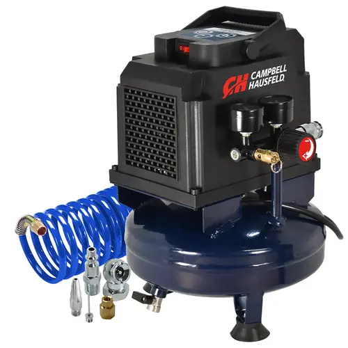 Campbell Hausfeld DC010010 Air Compressor and Inflation Kit 1 gal Pancake Portable 125 psi 0.33 HP