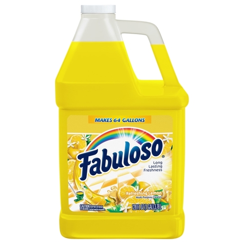 FABULOSO US06531A All Purpose Cleaner Lemon Scent Liquid 128 oz