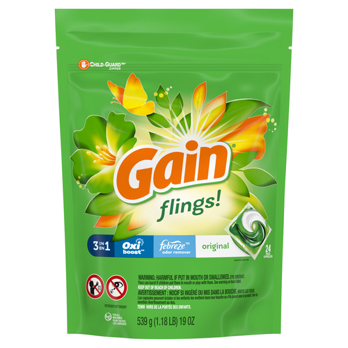 Laundry Detergent Fling! Original Scent Pod 19 oz - pack of 4