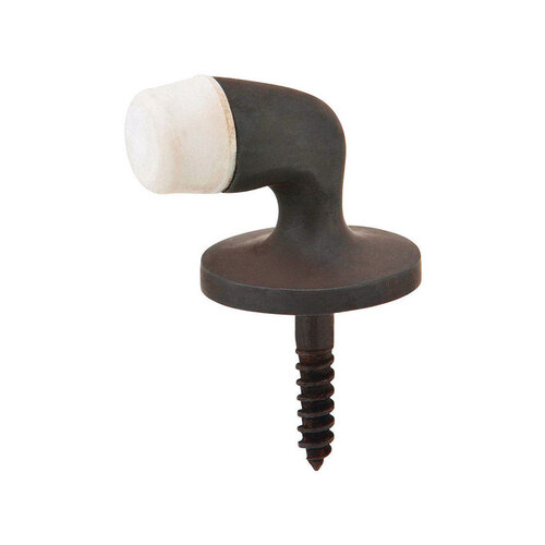 Door Stop 2-1/2" W X 1-1/4" L Brass Oil Rubbed Bronze Mounts to floor Oil Rubbed Bronze