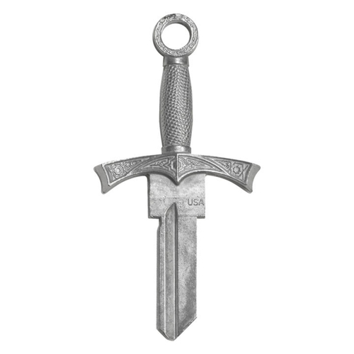 Key Blank Forged Key Shapes Sword House Double For KW1 Silver - pack of 5