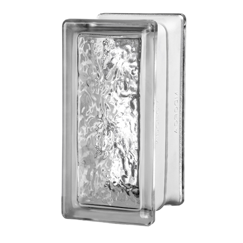 Glass Block 8" H X 4" W X 3" D Ice - pack of 8