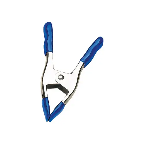 SPRING CLAMP METAL W/PAD 1IN Blue/Silver