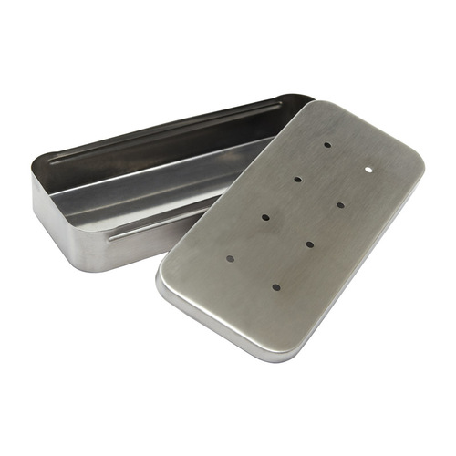 Pellet Smoker Box Stainless Steel 5" L X 8" W Silver