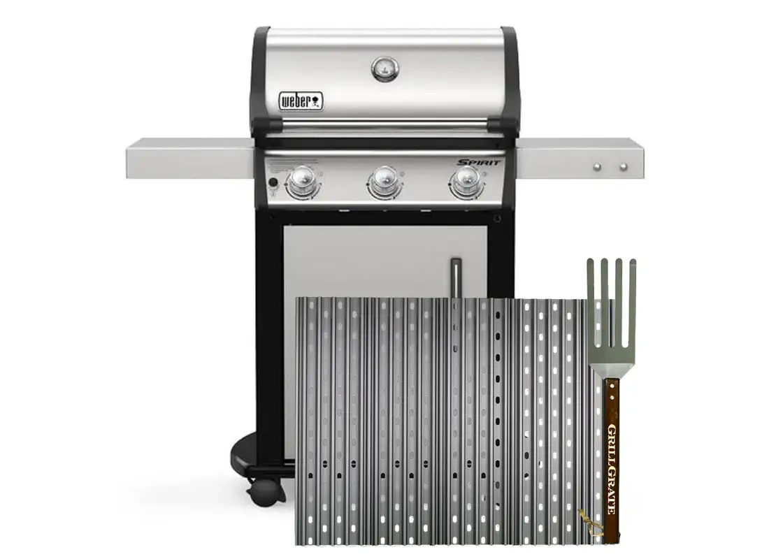 GrillGrate For Weber Spirit 300 and older Genesis Models Replacement GrillGrate Set 17.38 in. L X 22