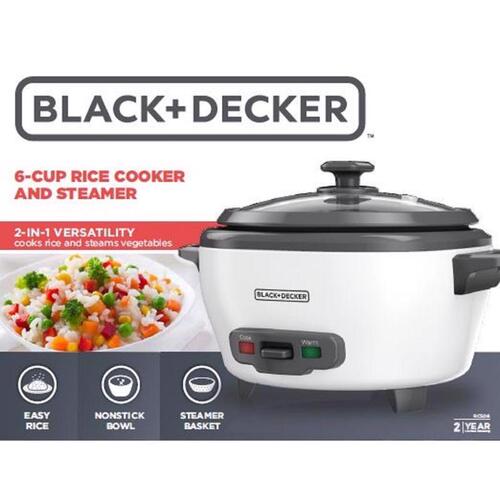 Black+Decker RC506 Rice Cooker White 6 cups White