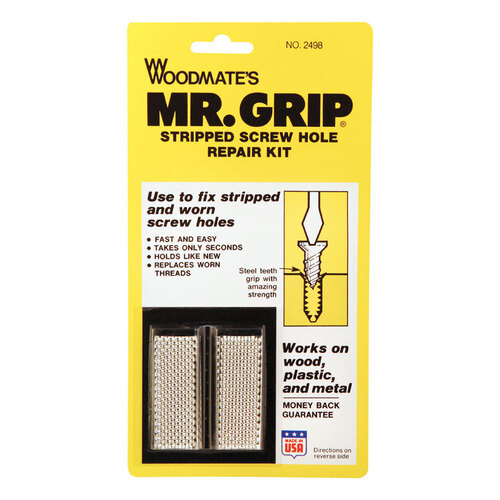 Woodmate Mr. Grip 1/2 X 4 Inch Steel Screw Hole Repair Kit – 1 Pack