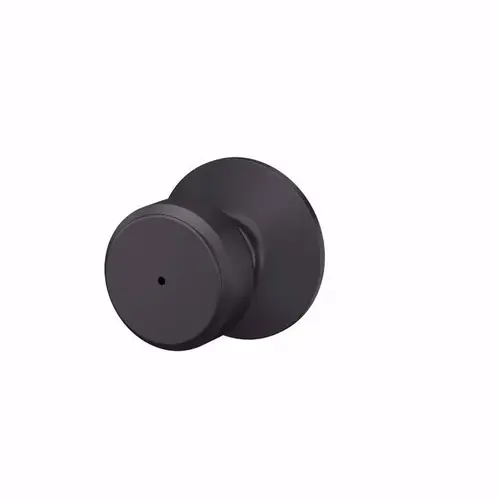 Bed and Bath Knob Bowery Matte Black Right or Left Handed Matte Black