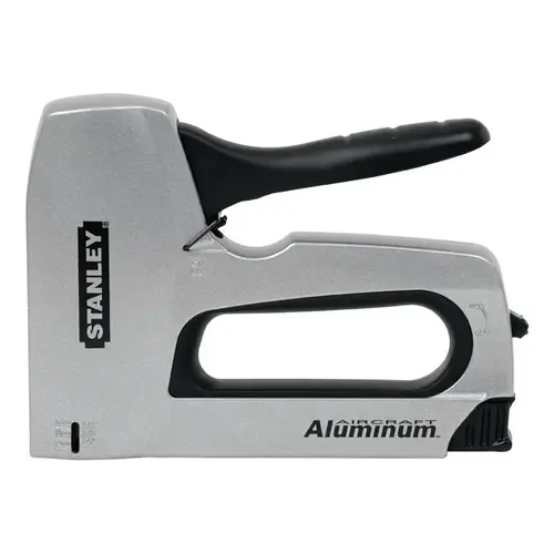 SharpShooter Series Heavy-Duty Staple Gun, 84 Magazine, Narrow Crown, T50 Staple, 27/64 in W Crown Black/Gray