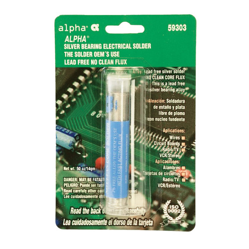 Alpha AM59303 Flux Core Solder Lead-Free Silver Bearing