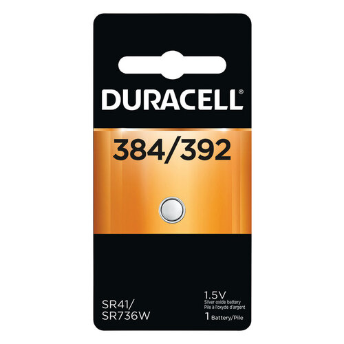 DURACELL D384/392PK Electronic/Thermometer/Watch Battery Silver Oxide 384/392 1.5 V 45 Ah