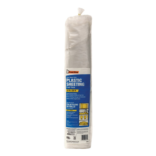 Sheeting Roll Clear Plastic For Doors and Windows 25 ft. L X 4 mil T Clear - pack of 4