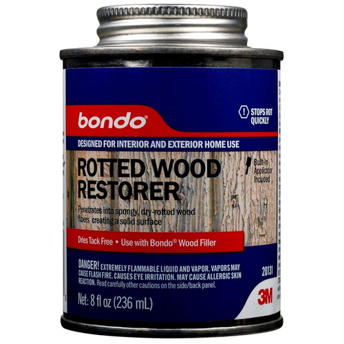 Rotted Wood Restorer, Liquid, No Odor, White, 8 fl-oz Can