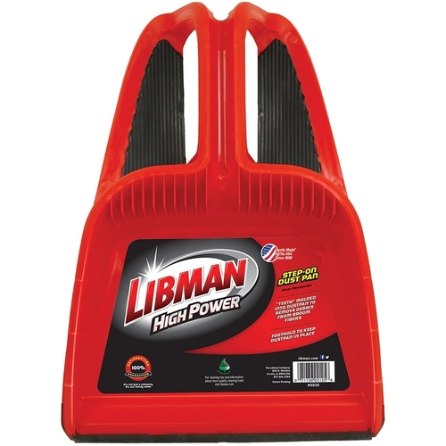 Libman 2125 Dust Pan Polypropylene Step-On Red