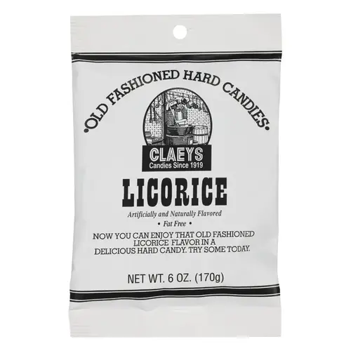 Claeys 671 Hard Candy Old Fashioned Licorice 6 oz