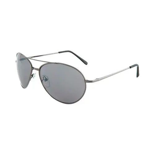 Piranha 90009 Sunglasses Aviator Unisex Silver Frame Gray Lens Assorted