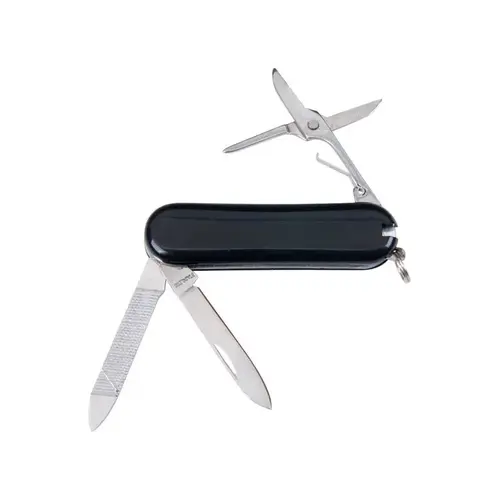 Key Chain Stainless Steel Black Multi-Tool Black - pack of 50