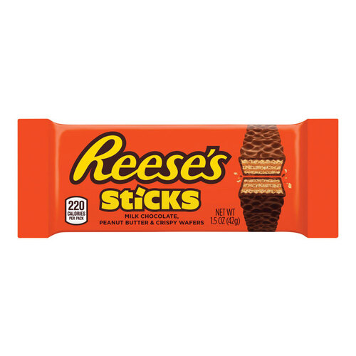 Reese's 3400015141 Candy Bar Reese's Sticks Crisp Wafer, Milk Chocolate, Peanut Butter 1.5 oz