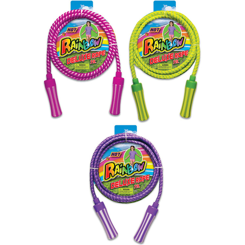 Jump Rope Plastic/Rope Assorted 1 pc Assorted - pack of 24