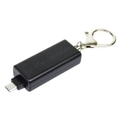 USB Phone Charger Keychain 3" L Black