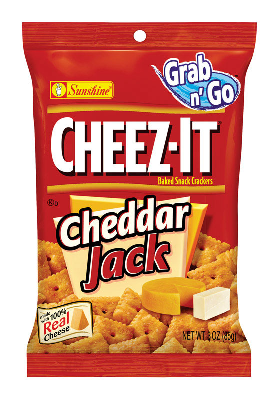 Cheez-It 430163 Crackers Grab n' Go Cheddar Jack 3 oz Pegged