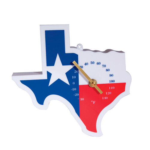 Dial Thermometer Texas Plastic White White