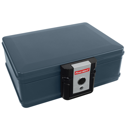 First Alert 2017F Fireproof Safe 0.19 ft Key Lock Gray Gray