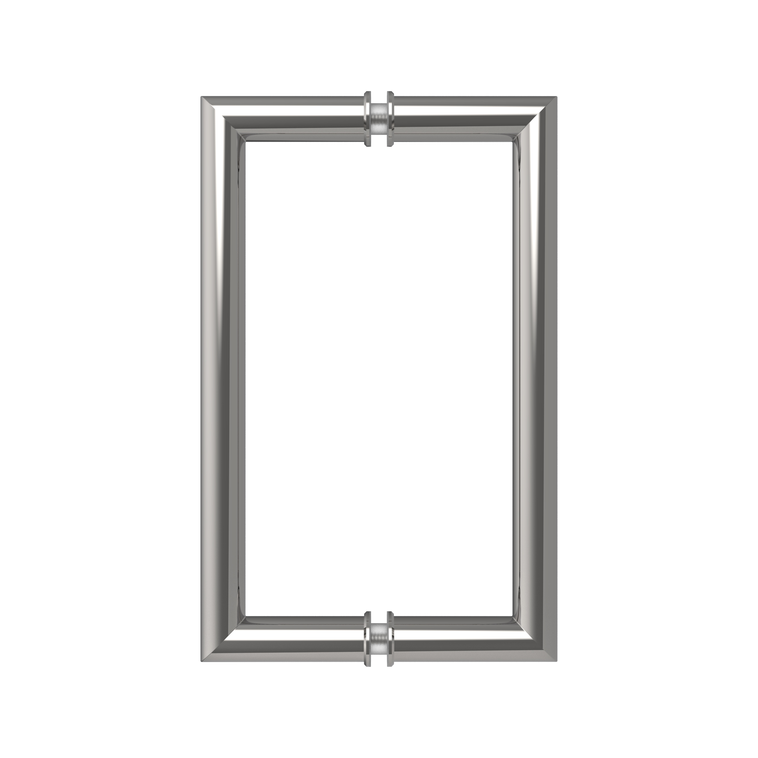 CRL MT8X8CH Polished Chrome 8" MT Series Round Tubing Mitered Corner BacktoBack Pull Handle