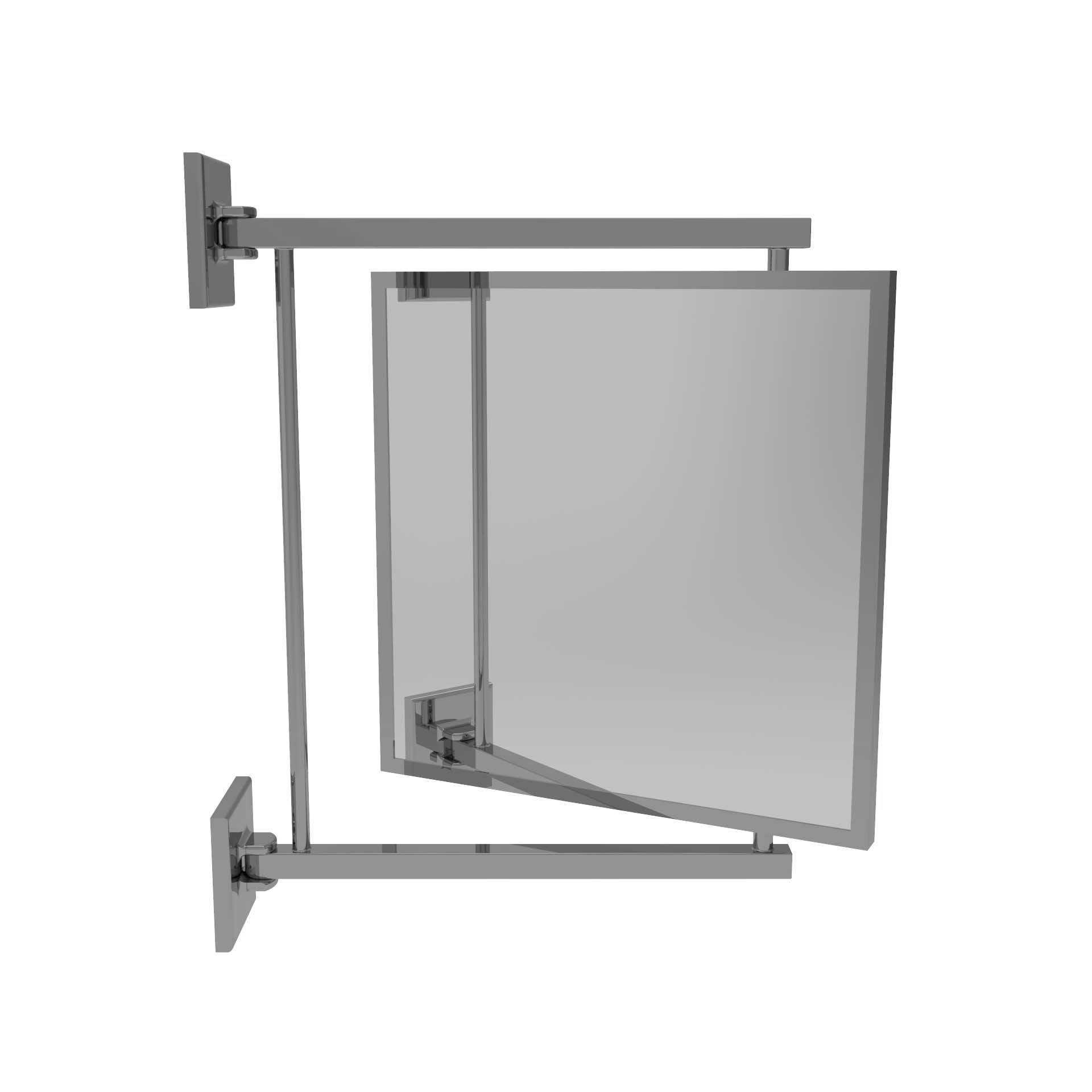CRL PV11CH Polished Chrome 11" x 11" PivotNVue Double Hinged Mirror
